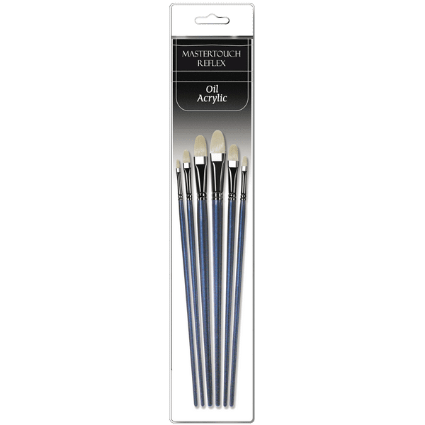 Pro Arte MasterTouch Reflex FILBERT Oil/Acrylic Brush Pack