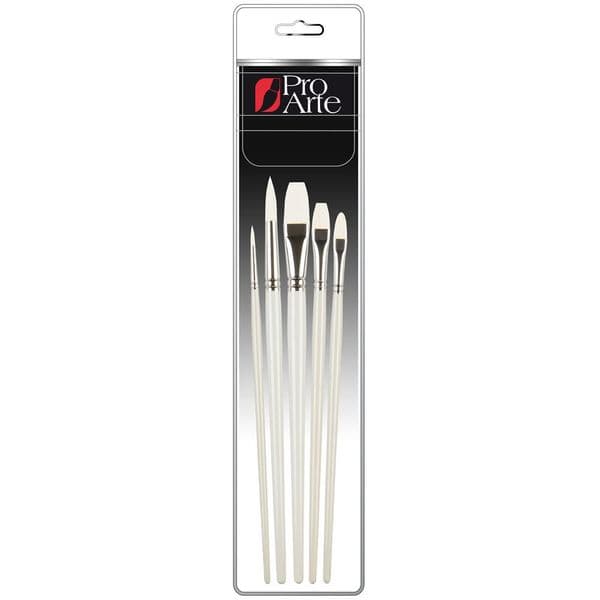 Pro Arte Series D Bristlene Oil Brush Set of 5 W16