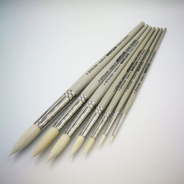 Pro Arte Series D Bristlene Oil Brushes, Round