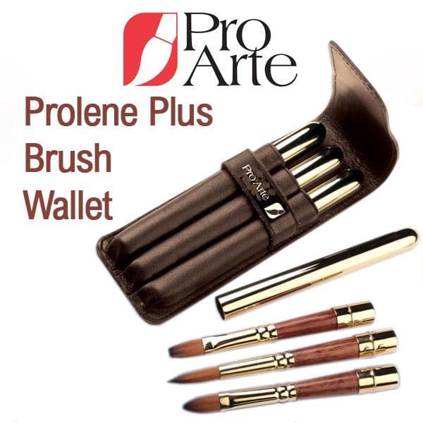Pro Arte Travel Brush Set In Leather Wallet