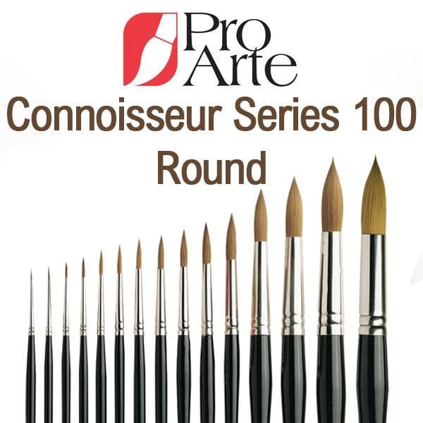 Pro Arte Watercolour Paint Brushes Connoisseur Series 100: Round