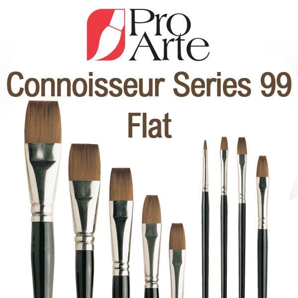 Pro Arte Watercolour Paint Brushes Connoisseur Series 99: Flat