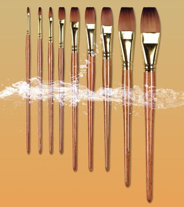 Pro Arte Watercolour Paint Brushes Prolene Plus Series 008: Flat