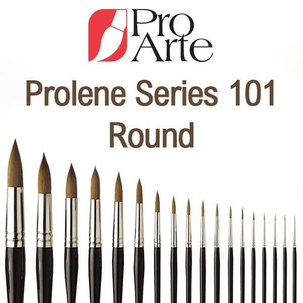 Pro Arte Watercolour Paint Brushes Prolene Series 101: Round