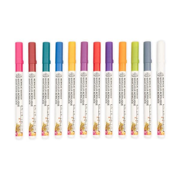 Royal & Langnickel 1.2mm  Fine Acrylic Jewel Paint Marker  12 Set