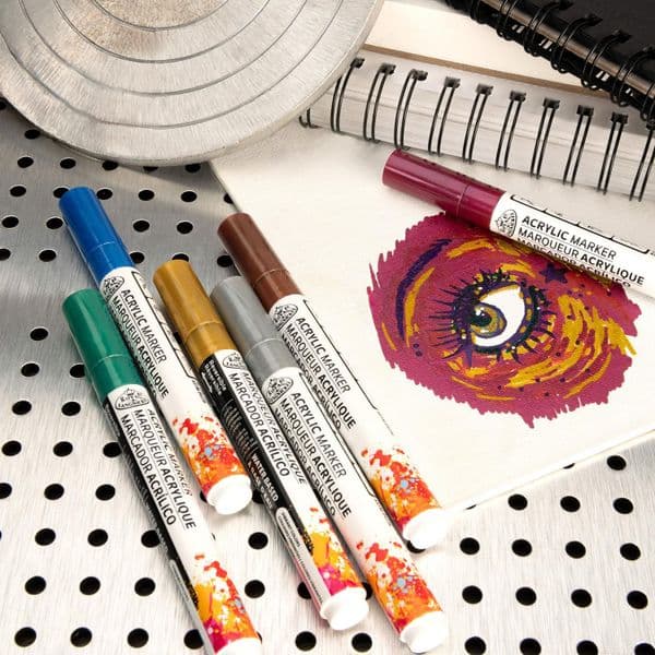 Royal & Langnickel 2mm  Reversible Acrylic Metallic Paint Marker Set