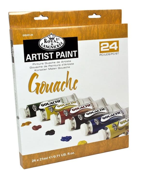 Royal & Langnickel Gouache Essentials Set of 24 Tubes