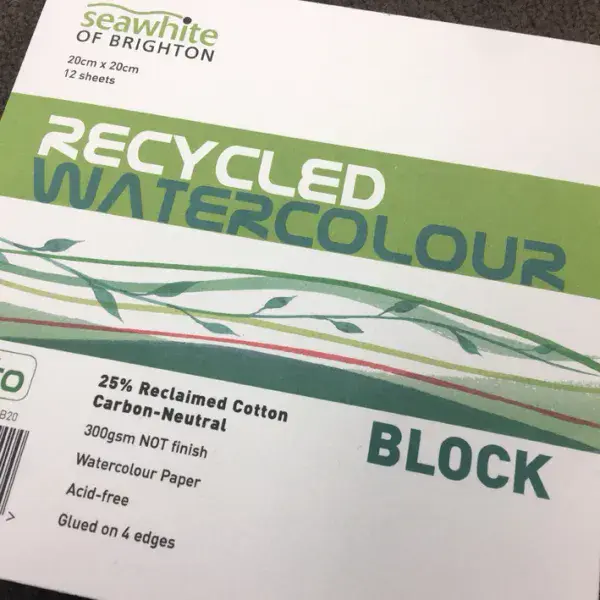 Seawhite Recycled Watercolour Block 20 x 20cm