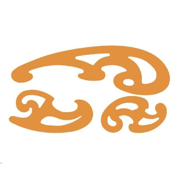 Set of 3 Orange French Curves