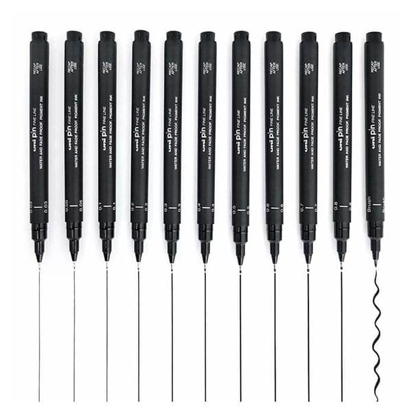 Uni-Ball Uni Pin Fineliner Pen Black Singles
