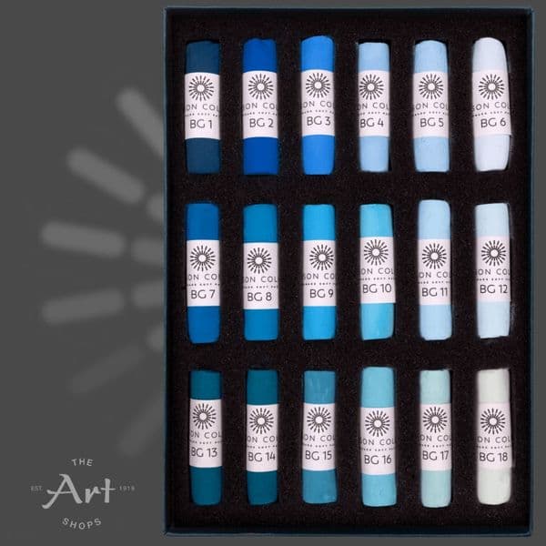 Unison Artists' Soft Pastels Blue Green 1-18