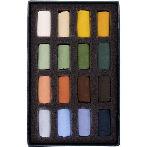 Unison Artists' Soft Pastels - Landscape Set of 16 Half Stick Colours