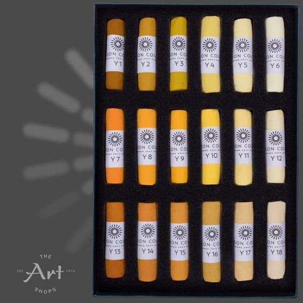 Unison Artists' Soft Pastels Yellow 1-18
