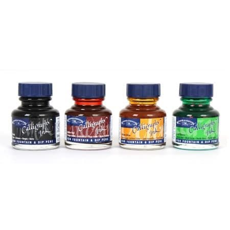 Winsor and Newton Calligraphy Ink in colour