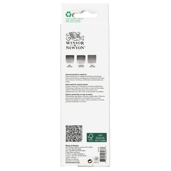 Winsor and Newton Charcoal Pencil Set of 6
