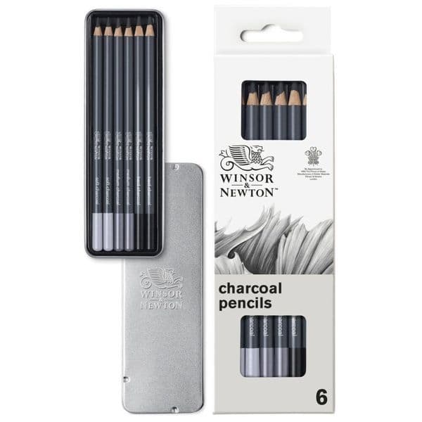 Winsor and Newton Charcoal Pencil Set of 6