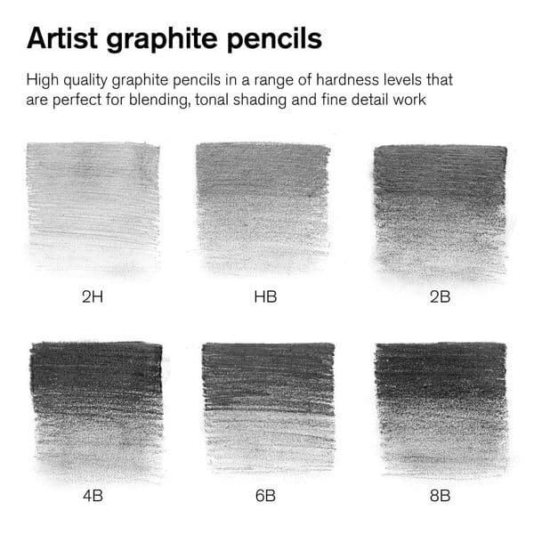 Winsor and Newton Studio Collection Graphite Pencil Set of 6