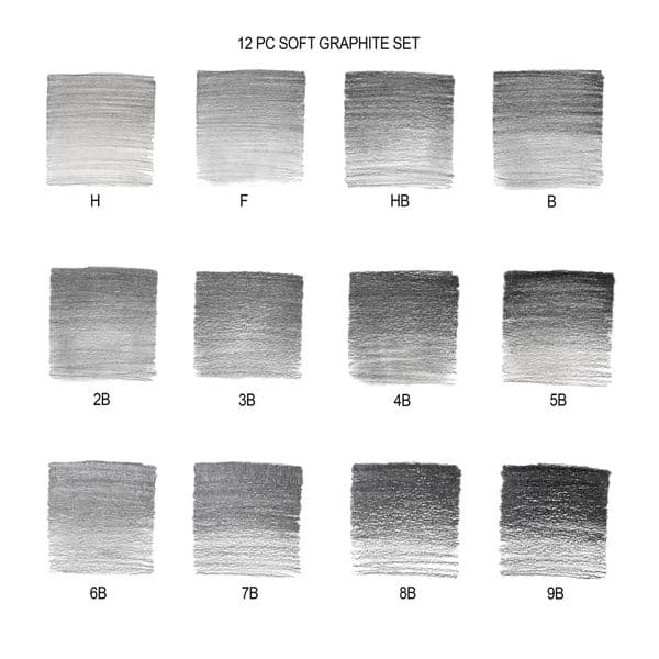 Winsor and Newton Studio Soft Graphite Pencil 12 Set