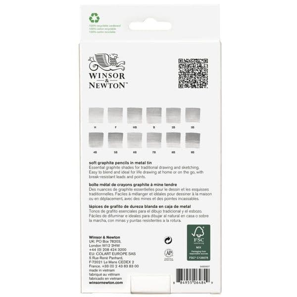 Winsor and Newton Studio Soft Graphite Pencil 12 Set