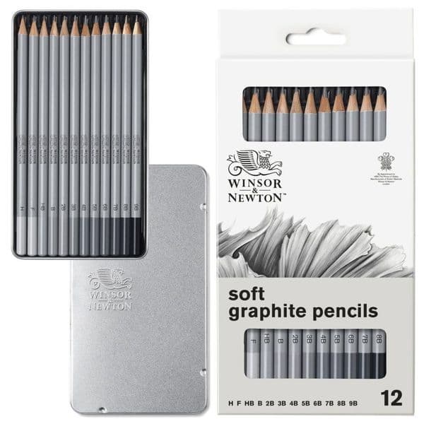 Winsor and Newton Studio Soft Graphite Pencil 12 Set