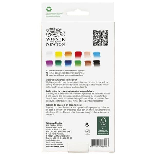 Winsor and Newton Studio Watercolour Pencil 12 Set