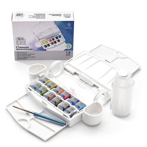 Winsor & Newton Cotman Watercolour Field Plus Travel set