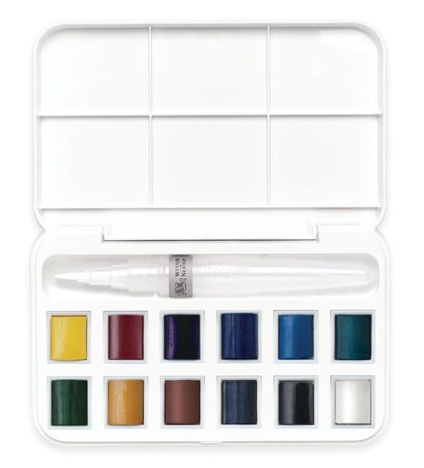 Winsor & Newton Cotman Watercolour Half Pan  Brush Pen Set