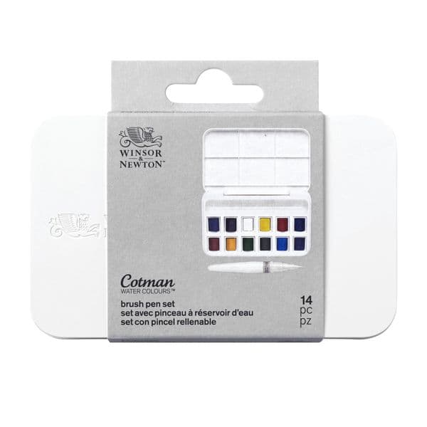 Winsor & Newton Cotman Watercolour Half Pan  Brush Pen Set