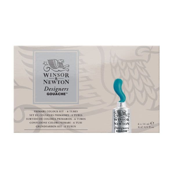 Winsor & Newton Designers Gouache 14 ml Tubes Primary Set of 6