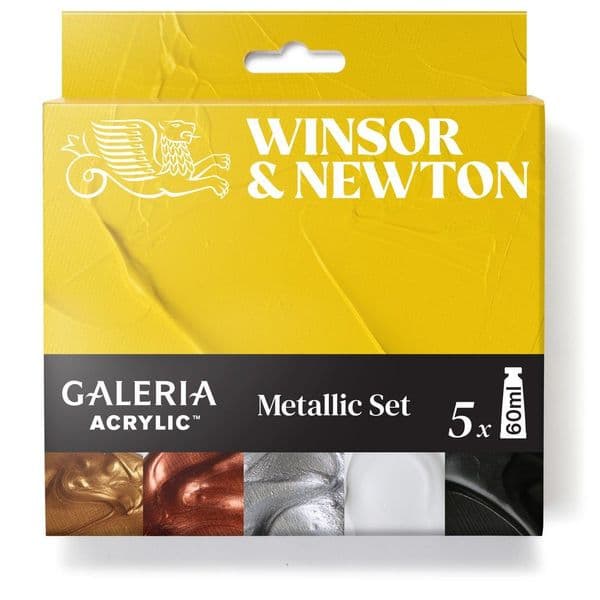 Winsor & Newton Galeria Acrylic Metallic Paint Set