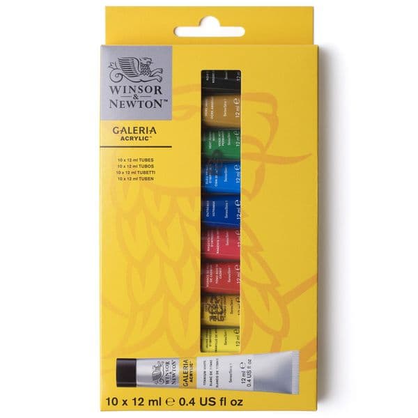Winsor & Newton Galeria Acrylic Tube 12ml Set of 10