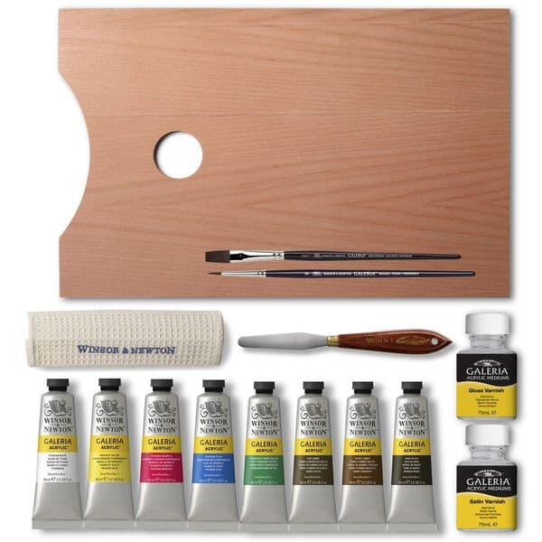 Winsor & Newton Galeria Acrylic Wooden Box Set