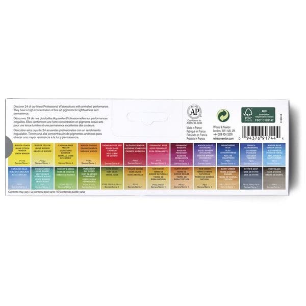 Winsor & Newton Professional Watercolour 24 Half Pan Complete Travel Tin