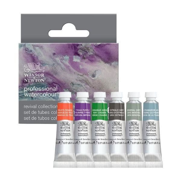 Winsor & Newton : Professional Watercolour : 5ml : Revival Collection : Set of 6