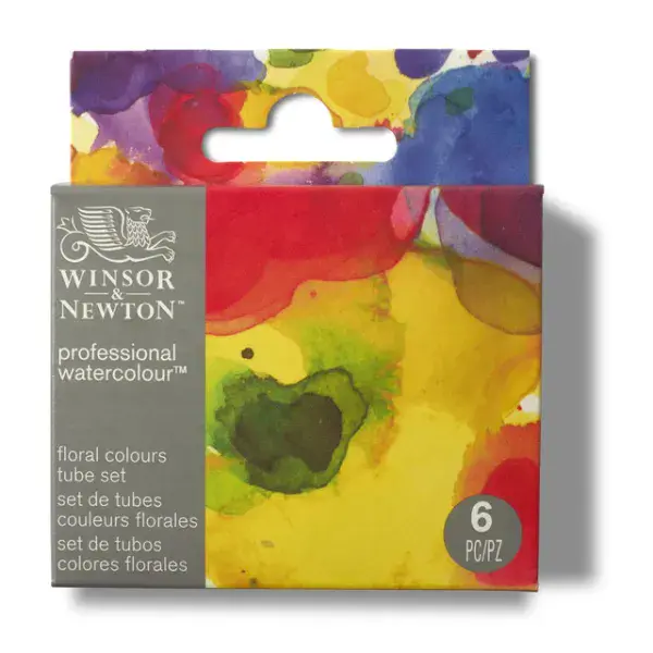 WINSOR & NEWTON PROFESSIONAL WATERCOLOUR 6X5ML TBE FLORAL SET