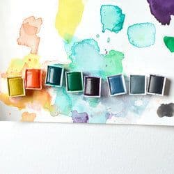 Winsor & Newton : Professional Watercolour : Half Pan : Revival Collection : Set of 8