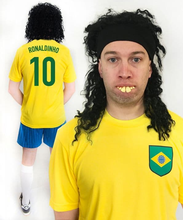 Ronaldinho Brazil World Cup Football Fancy Dress Costume