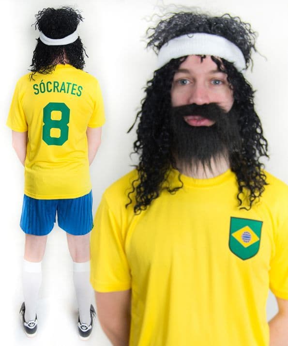 Sócrates Brazil World Cup Football Fancy Dress Costume