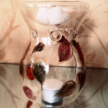 Autumn Leaves Glitter Glass Wax Melt Burner