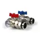 Fastwarm 1 x 1 inches Iso/Ball Valve Pair w/Temp Gauge