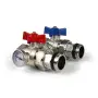 Fastwarm 1 x 1 inches Iso/Ball Valve Pair w/Temp Gauge