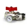 Fastwarm 1 x 1 inches Iso/Ball Valve Pair w/Temp Gauge