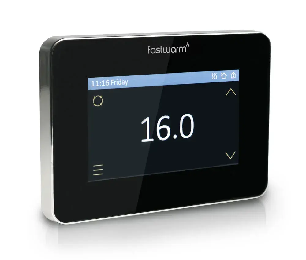 Fastwarm Touchscreen Thermostat - BLACK (16amp)