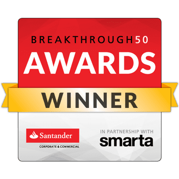 The Santander Breakthrough 50 Awards logo