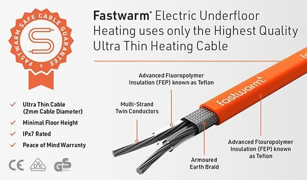 Fastwarm electric underfloor heating cable diagram
