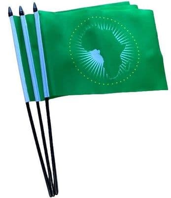 African Union Hand Flag - 3 Pack