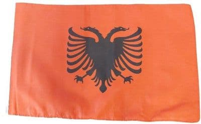 Albania SLEEVED Flag - 1.5ft x 1ft