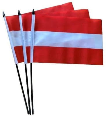 Austria Hand Flag - 3 Pack