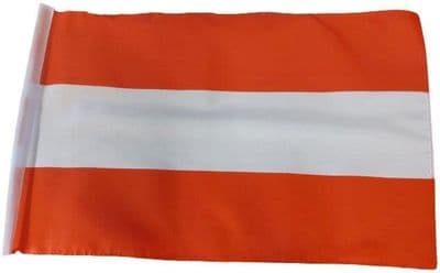 Austria SLEEVED Flag - 1.5ft x 1ft