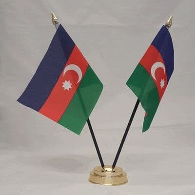 Azerbaijan Double Table Flag